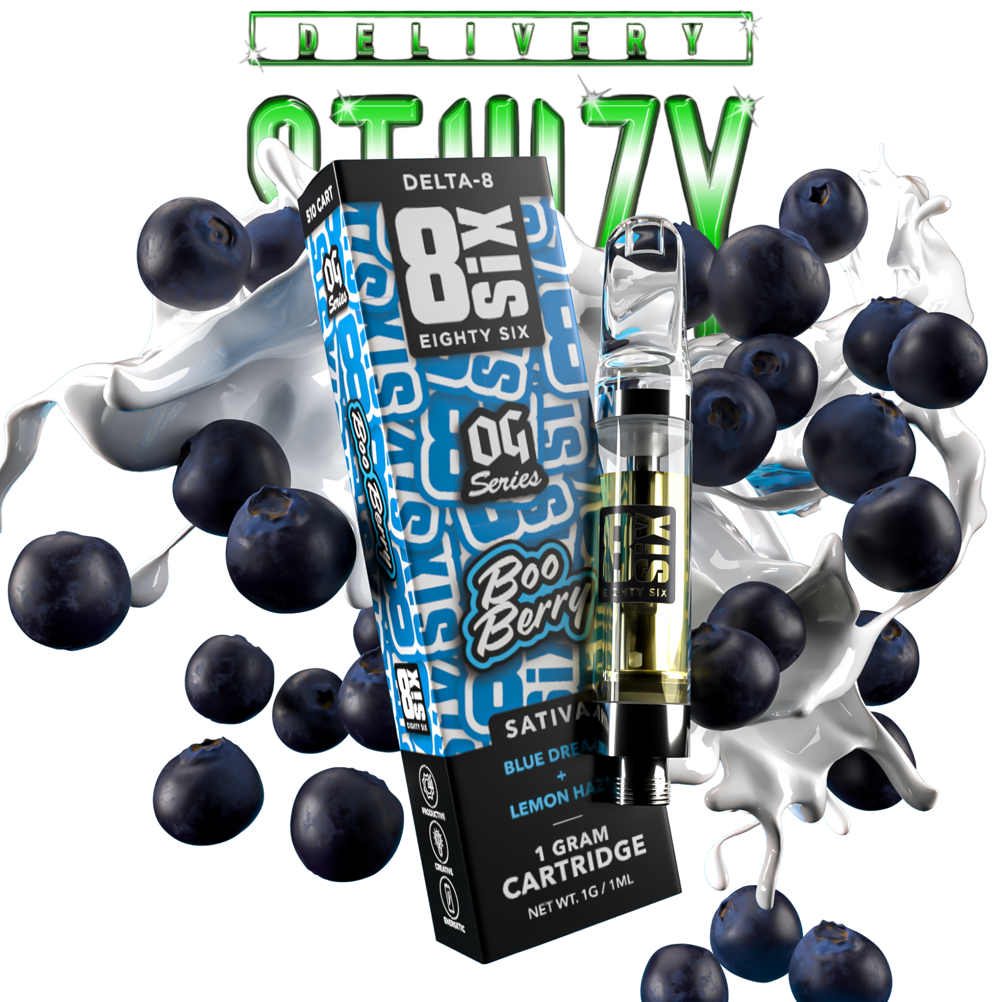 Cartucho Thc Boo Berry Delta-8 THC  (Blue Dream) - STIIIZYBR