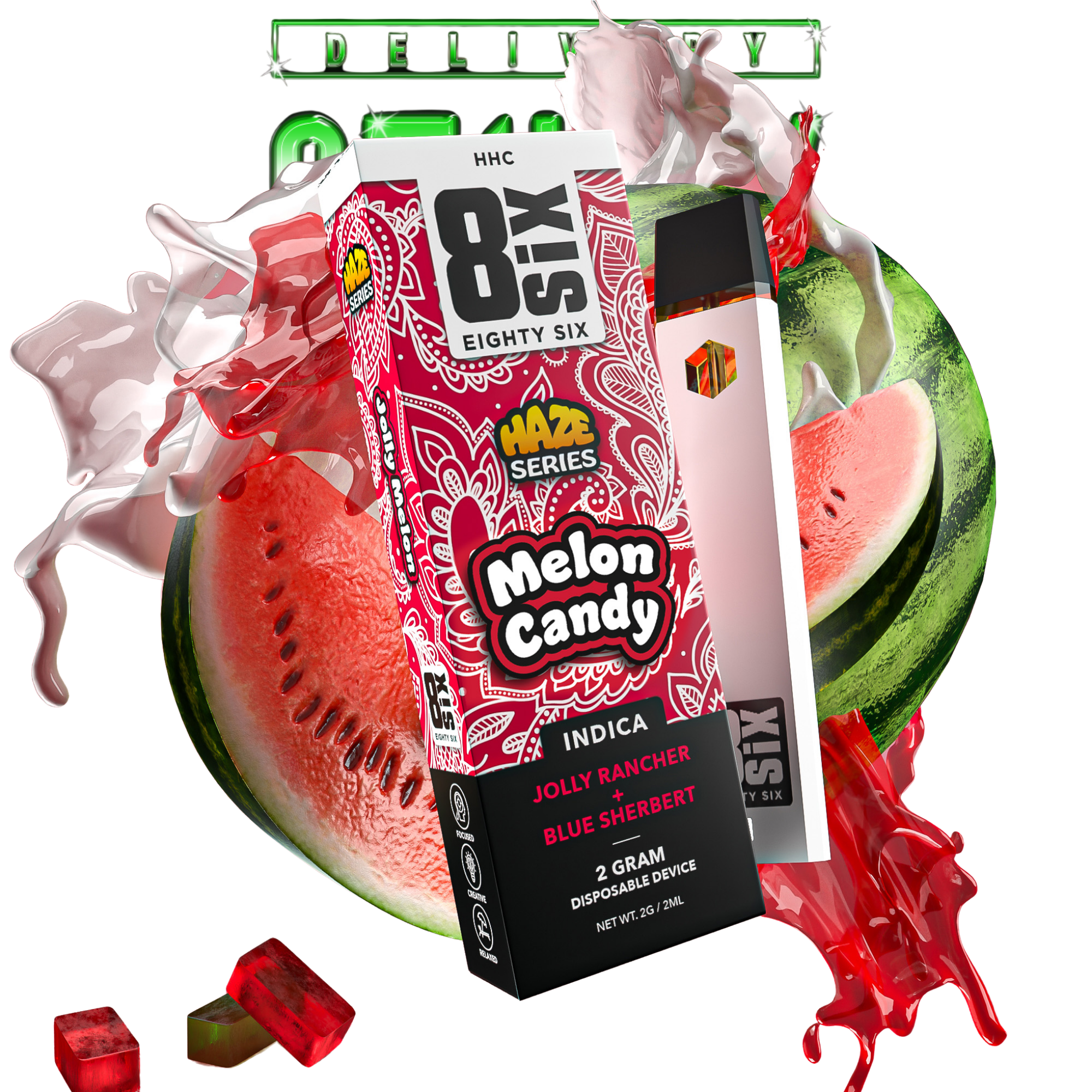 POD THC - Jolly Melon HHC 2G (Sorvete Azul) - STIIIZYBR