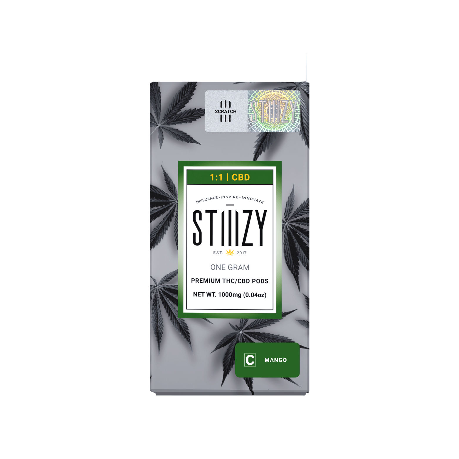 Pod Thc Stiiizy • 5G 1:1 CBD Mango / Kit Limpeza - STIIIZYBR