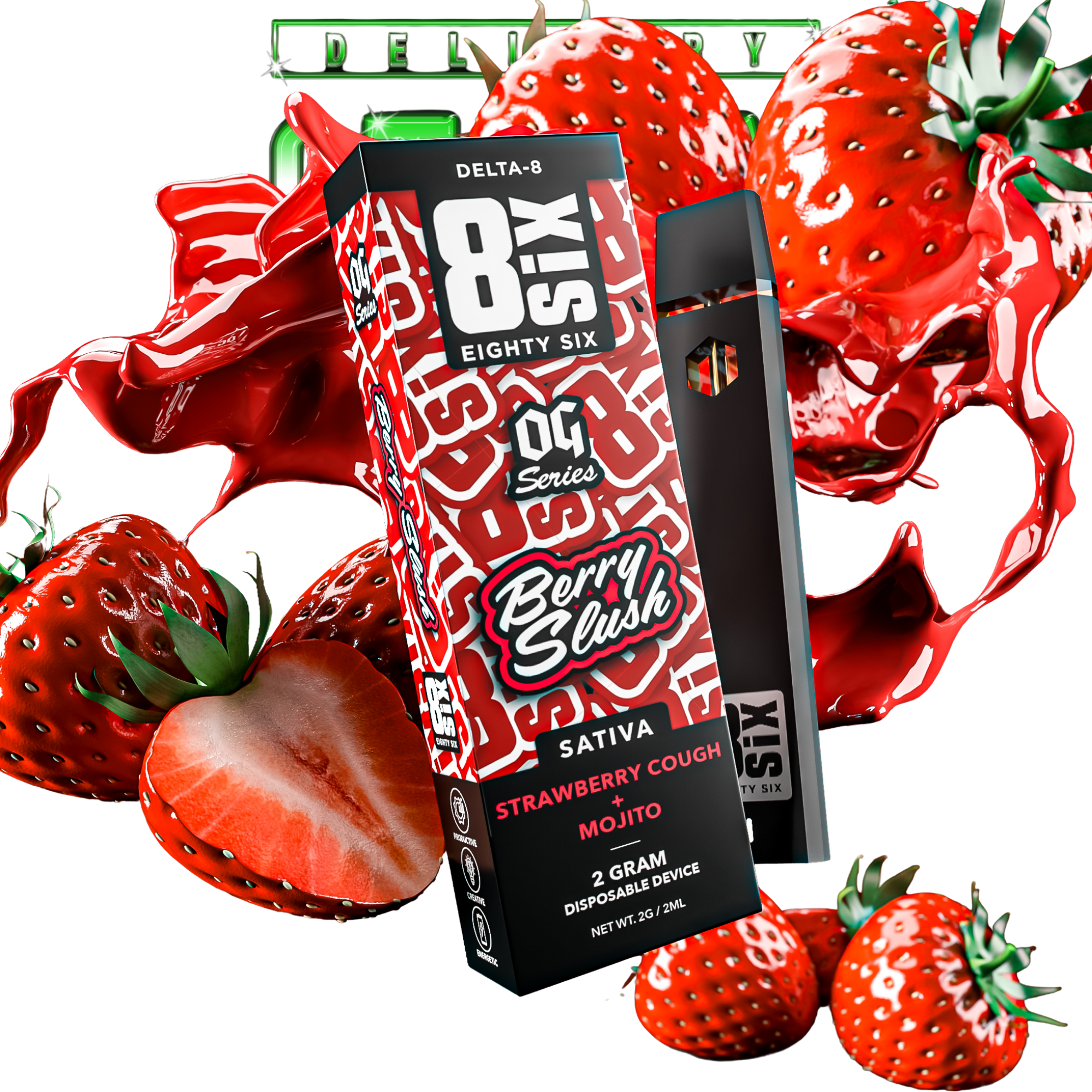 POD THC | Berry Slush Delta-8 (Strawberry Cough) - STIIIZYBR