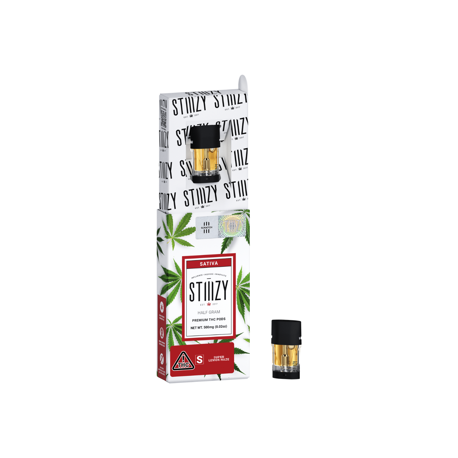 Pod Thc Stiiizy • 5G Super Lemon Haze / Kit Limpeza - STIIIZYBR