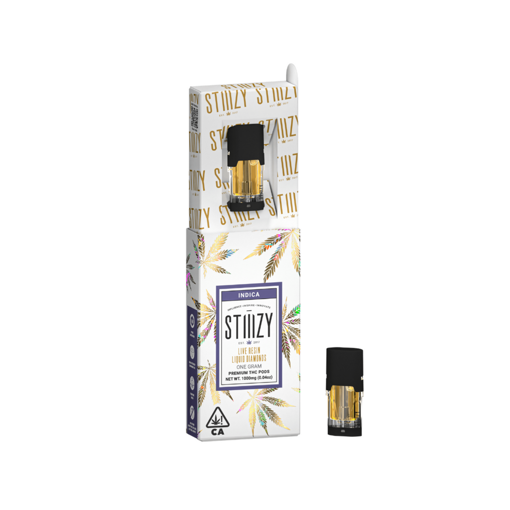 Pod Thc Stiiizy • 5G Live Resin Liquid Diamonds - 1G Viúva Branca / Kit Limpeza - STIIIZYBR