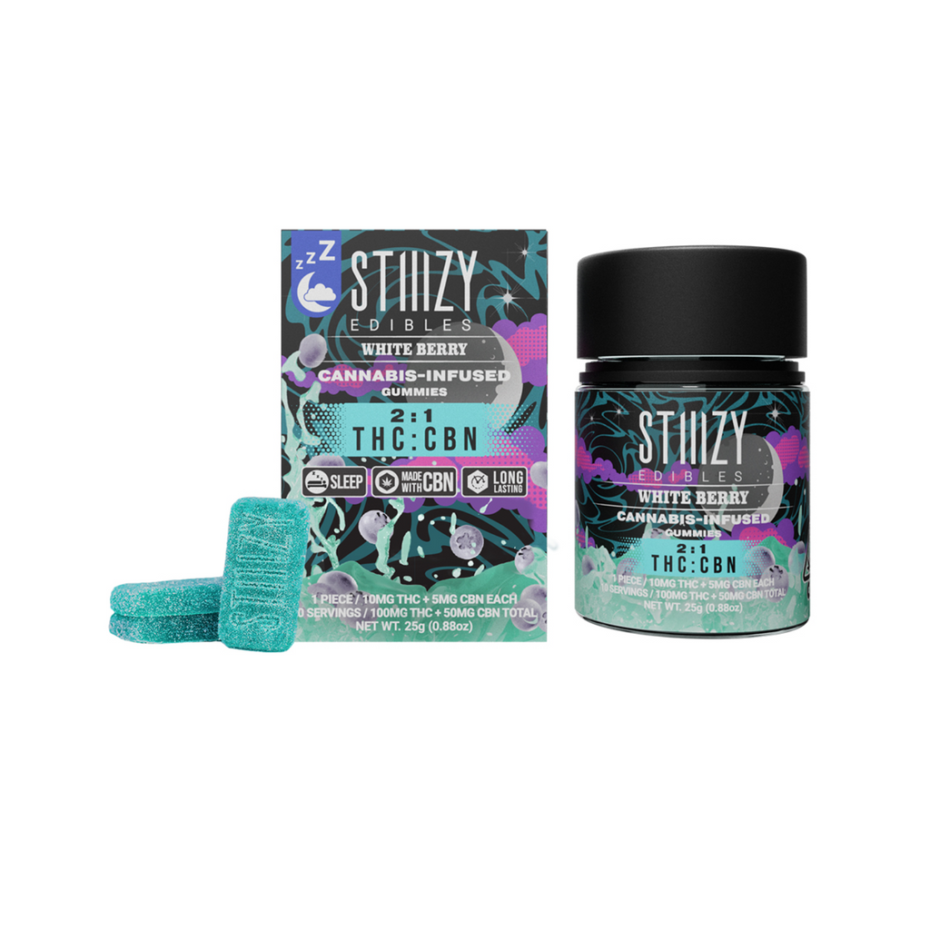 GOMAS COMESTÍVEIS STIIIZY 2:1 THC:CBN - White Berry - STIIIZYBR