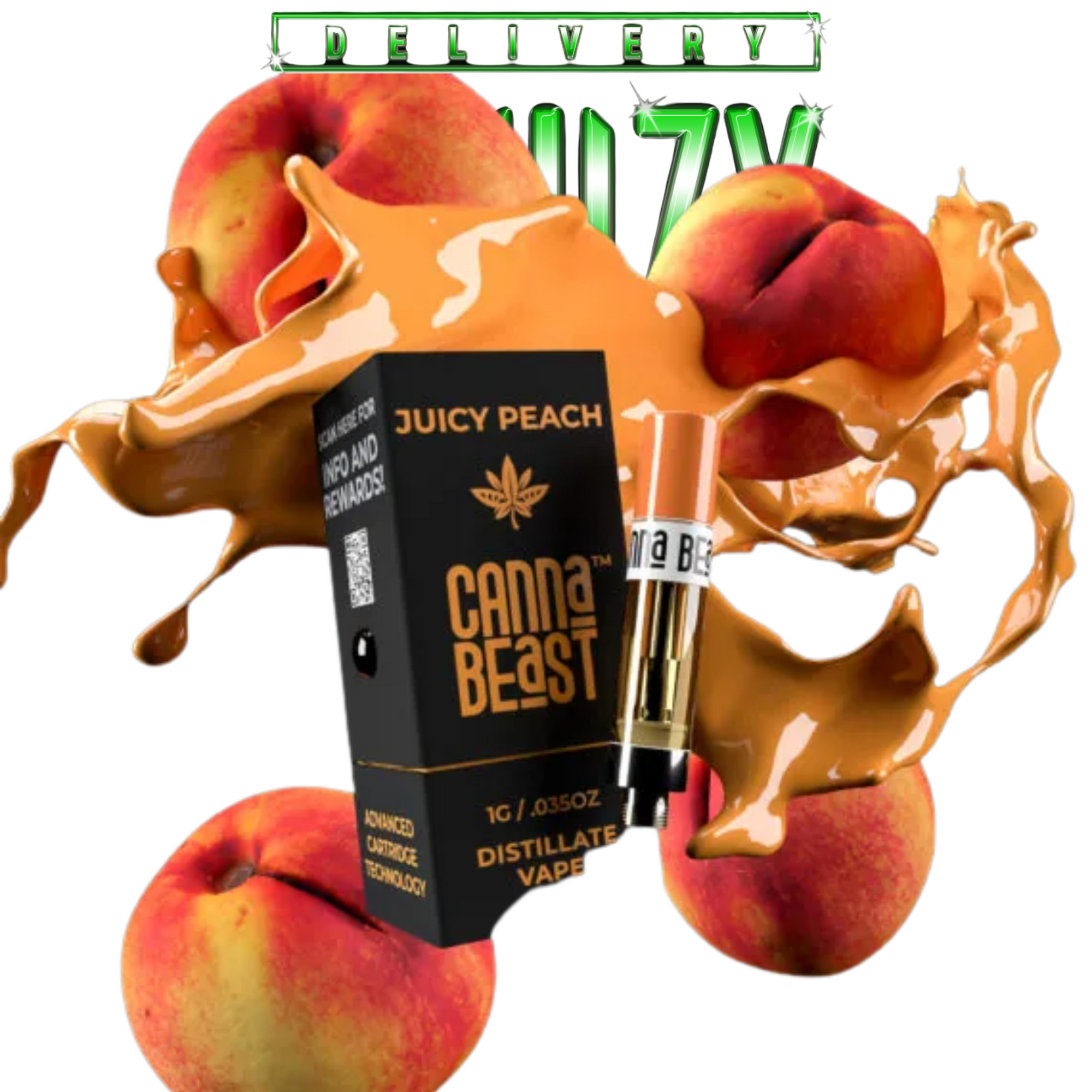 Refil Thc Canna Beast – Juicy Peach Delta-9 THC - STIIIZYBR