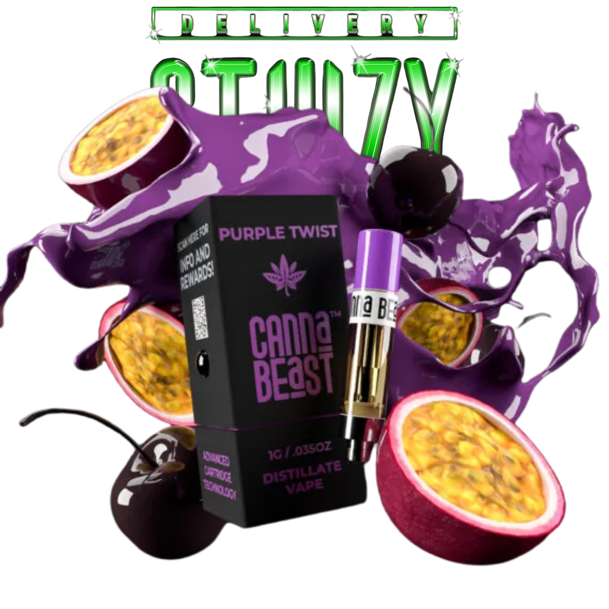 Cartucho Thc Canna Beast – Purple Twist Delta-9 THC - STIIIZYBR