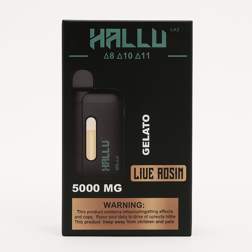 Pod Thc Hallu Labz • Gelato Live Resin - 5000 Mg + Kit Limpeza - STIIIZYBR