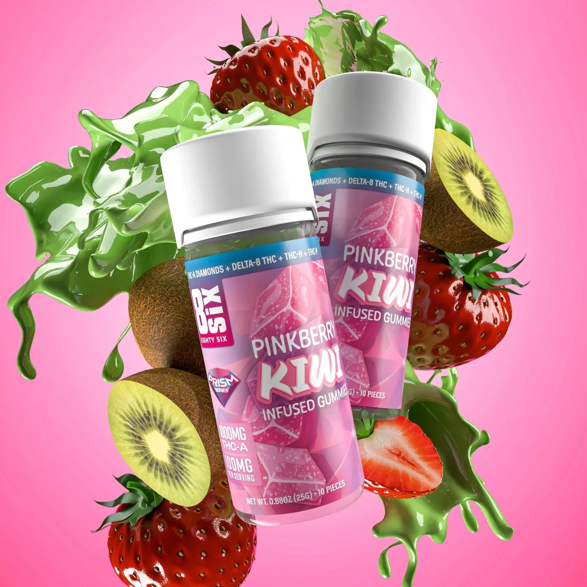 GOMAS THC - Pinkberry Kiwi 1000MG THCa - STIIIZYBR