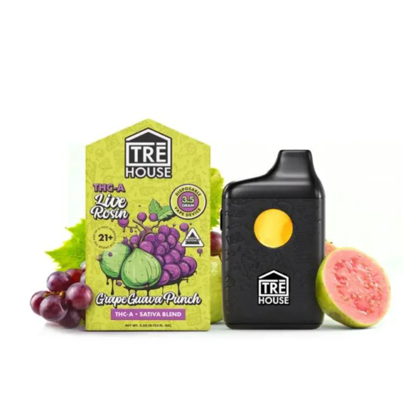 Pod Thc TRE House • Caneta Vape – Grape Guava Punch | Sativa – 3,5g Live Rosin - STIIIZYBR