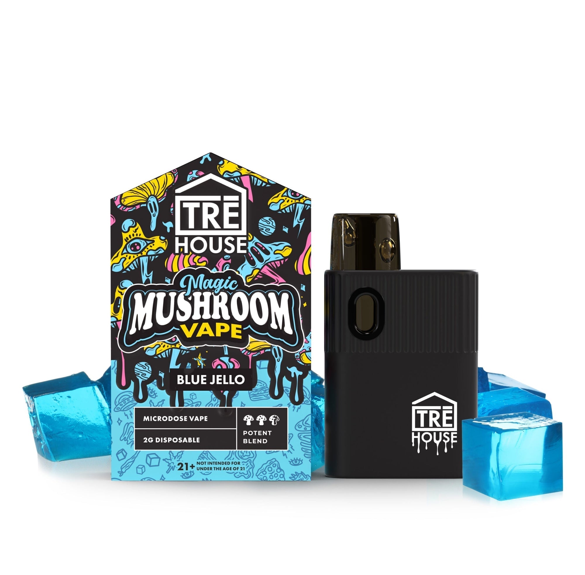 Pod Thc TRE House • Microdose Magic Mushroom Pen – Blue Jello – 2g - STIIIZYBR
