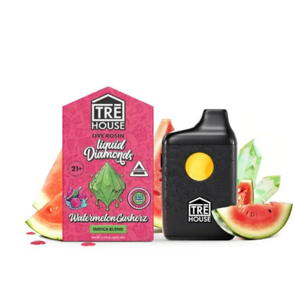 Pod Thc TRE House •  Liquid Diamonds – Gusherz de melancia | Indica – 3,5g de resina viva - STIIIZYBR